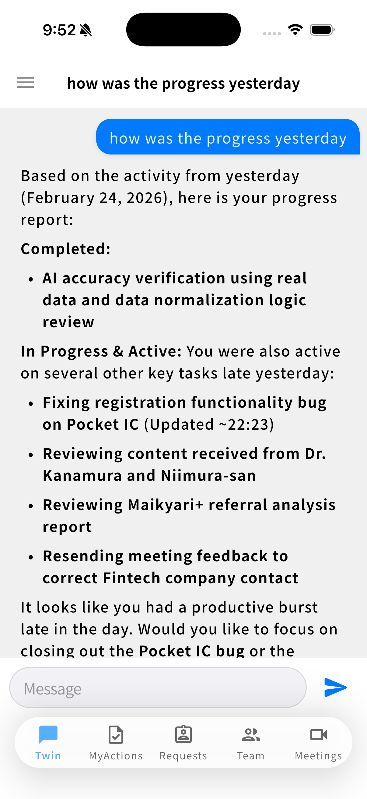 AI Digital Twin - Conversational AI assistant